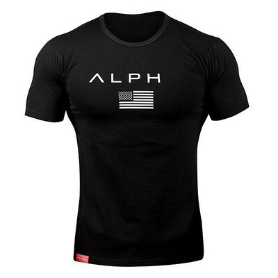 Ljetna modna muška ležerna majica kratkih rukava Sportska pamučna uska majica Muška odjeća za teretanu Sportska majica s kratkim rukavima