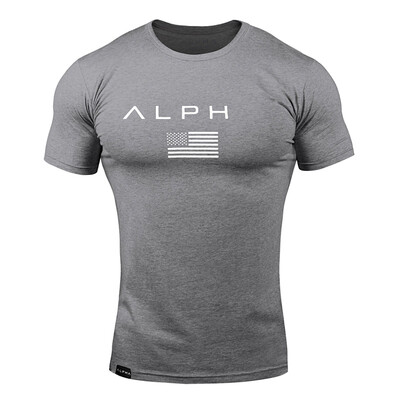 Ljetna modna muška ležerna majica kratkih rukava Sportska pamučna uska majica Muška odjeća za teretanu Sportska majica s kratkim rukavima