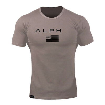 Ljetna modna muška ležerna majica kratkih rukava Sportska pamučna uska majica Muška odjeća za teretanu Sportska majica s kratkim rukavima