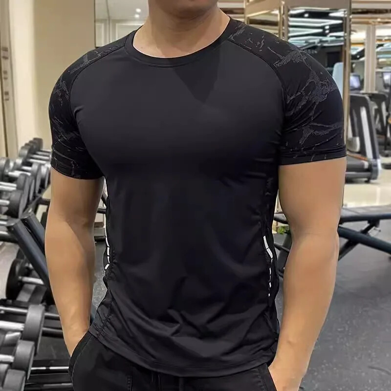 Muška sportska majica kratkih rukava s kratkim rukavima za vježbanje Kompresijska majica s kratkim rukavima za fitness Mekana ljetna majica kratkih rukava za muškarce Rashgard