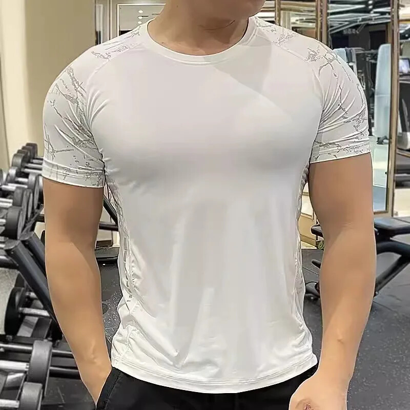 Muška sportska majica kratkih rukava s kratkim rukavima za vježbanje Kompresijska majica s kratkim rukavima za fitness Mekana ljetna majica kratkih rukava za muškarce Rashgard