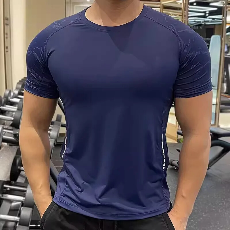 Muška sportska majica kratkih rukava s kratkim rukavima za vježbanje Kompresijska majica s kratkim rukavima za fitness Mekana ljetna majica kratkih rukava za muškarce Rashgard