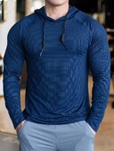 Sportske muške majice s kapuljačom, brzo sušenje, prozračne, visokokvalitetne elastične modne majice za trčanje, treniranje, muške bodybuilding fitness dugih rukava