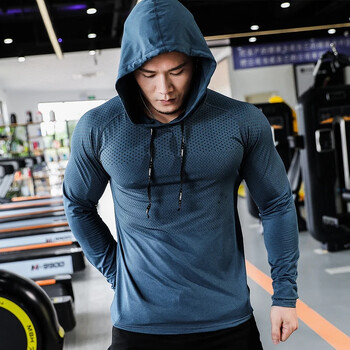 Ανδρική φόρμα γυμναστικής Running Sport Hoodie Gym Joggers με κουκούλα πουκάμισα γυμναστικής για εξωτερικό χώρο Μπλούζες Ρούχα Φούτερ μυϊκής προπόνησης