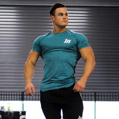 Nova kompresijska majica kratkih rukava Superelastična uska majica Muške teretane Fitnes trening Brzo sušeće majice Muška ljetna sportska odjeća za trčanje