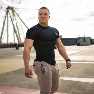 Nova kompresijska majica kratkih rukava Superelastična uska majica Muške teretane Fitnes trening Brzo sušeće majice Muška ljetna sportska odjeća za trčanje