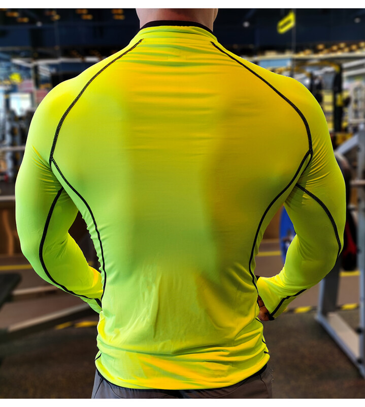 Nova proljetna elastična majica za trčanje iz 2023., muška majica kratkih rukava s dugim rukavima za bodybuilding u teretani, fitness trening s patentnim zatvaračem i ovratnikom