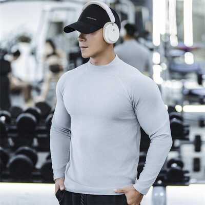 Gym Muška sportska kompresijska majica s dugim rukavima Brzosušeća majica za trčanje Ležerna majica s gornjim dijelom za bodybuilding Muški fitness Sweatshirt