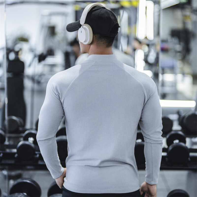 Gym Muška sportska kompresijska majica s dugim rukavima Brzosušeća majica za trčanje Ležerna majica s gornjim dijelom za bodybuilding Muški fitness Sweatshirt