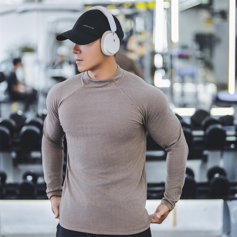 Gym Muška sportska kompresijska majica s dugim rukavima Brzosušeća majica za trčanje Ležerna majica s gornjim dijelom za bodybuilding Muški fitness Sweatshirt