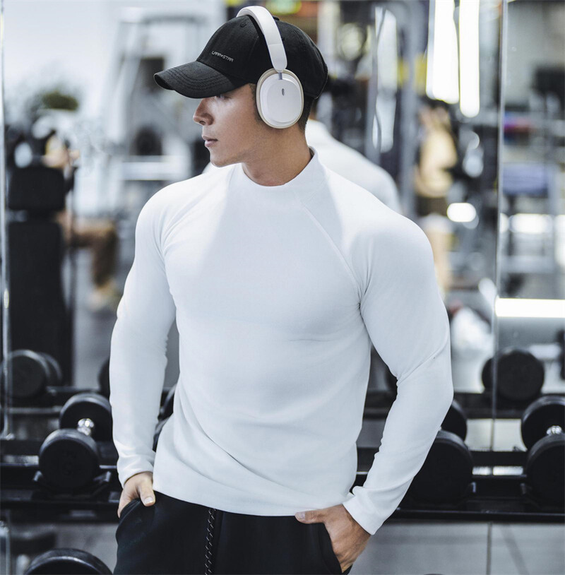 Gym Muška sportska kompresijska majica s dugim rukavima Brzosušeća majica za trčanje Ležerna majica s gornjim dijelom za bodybuilding Muški fitness Sweatshirt