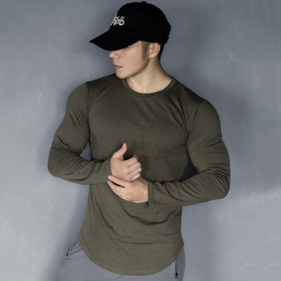 Nova muška majica kratkih rukava Majica dugih rukava Muška pamučna majica kratkih rukava za trčanje i fitness n Muške majice dugih rukava Muška ležerna majica