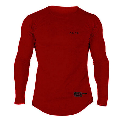 Muška bodybuilding sportska vježba trčanje kompresijska majica dugih rukava fitness odjeća muške uske tajice majica pamučna majica