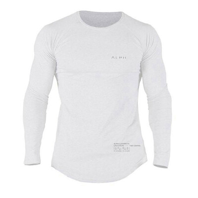 Muška bodybuilding sportska vježba trčanje kompresijska majica dugih rukava fitness odjeća muške uske tajice majica pamučna majica