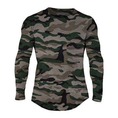 Muška bodybuilding sportska vježba trčanje kompresijska majica dugih rukava fitness odjeća muške uske tajice majica pamučna majica