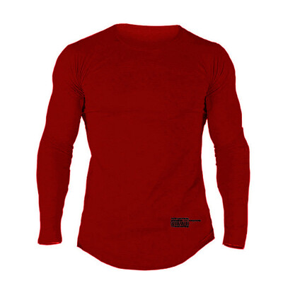 Muška bodybuilding sportska vježba trčanje kompresijska majica dugih rukava fitness odjeća muške uske tajice majica pamučna majica