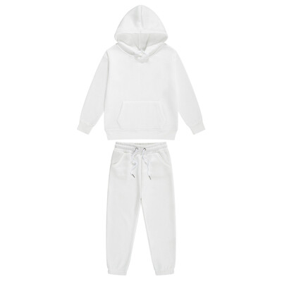 Djeca, dječaci, djevojčice, 2 komada sportske odjeće, jednobojna trenirka, hoodie s kapuljačom i trenirkom, kostim za trčanje, hodanje