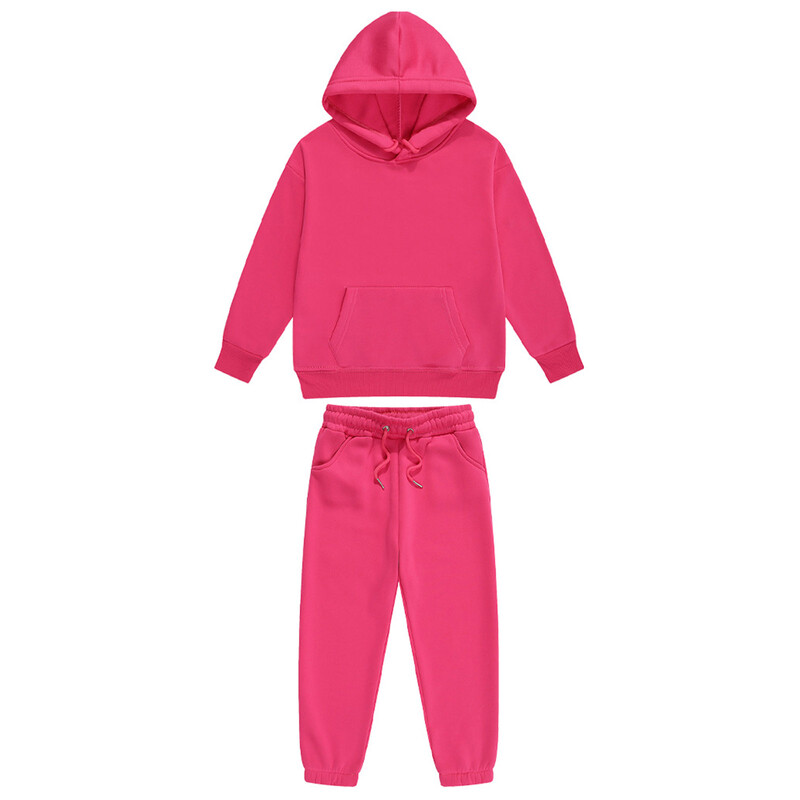 Djeca, dječaci, djevojčice, 2 komada sportske odjeće, jednobojna trenirka, hoodie s kapuljačom i trenirkom, kostim za trčanje, hodanje