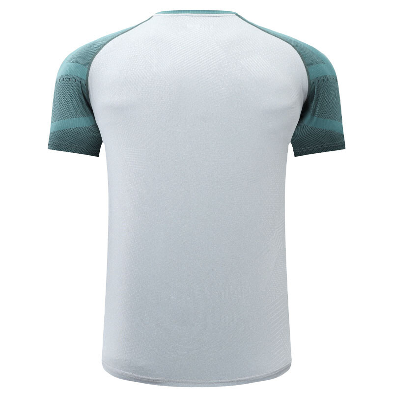 Majica za fitness, muška mrežasta ljetna sportska majica s raglan rukavima u boji, s O-izrezom i kratkim rukavima, majica za vježbanje bodybuildinga