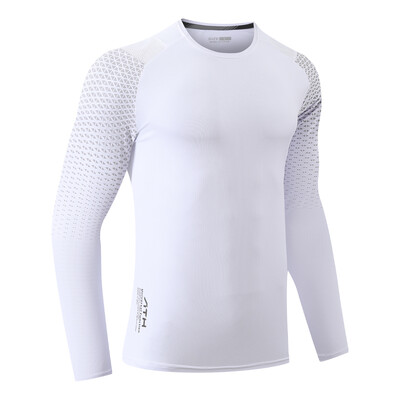 Cvičné outdoorové tričká s potlačou, bežecké, rýchloschnúce, elastické, fitness s dlhým rukávom, kompresné módne tričko na kulturistiku