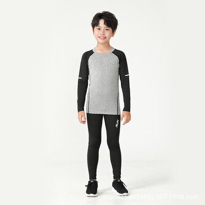 Dječji kompresijski komplet odijela za treniranje, majica dugih rukava, brzo sušenje, dječake, košarku, nogomet, teretanu, sportsku odjeću za vježbanje