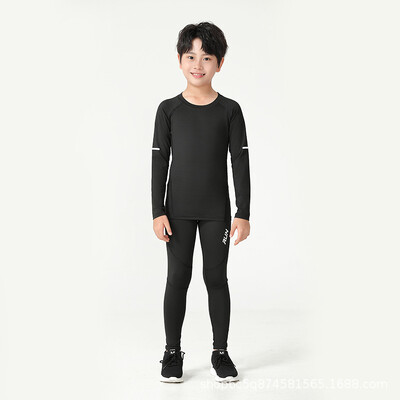 Dječji kompresijski komplet odijela za treniranje, majica dugih rukava, brzo sušenje, dječake, košarku, nogomet, teretanu, sportsku odjeću za vježbanje
