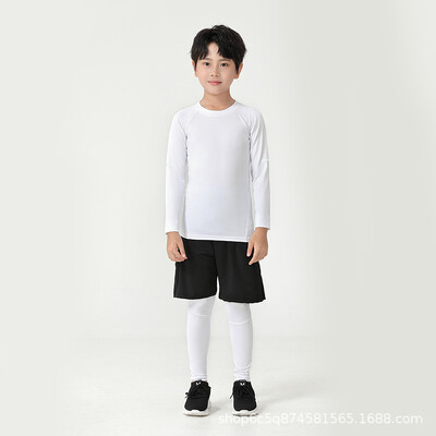 Dječji kompresijski komplet odijela za treniranje, majica dugih rukava, brzo sušenje, dječake, košarku, nogomet, teretanu, sportsku odjeću za vježbanje