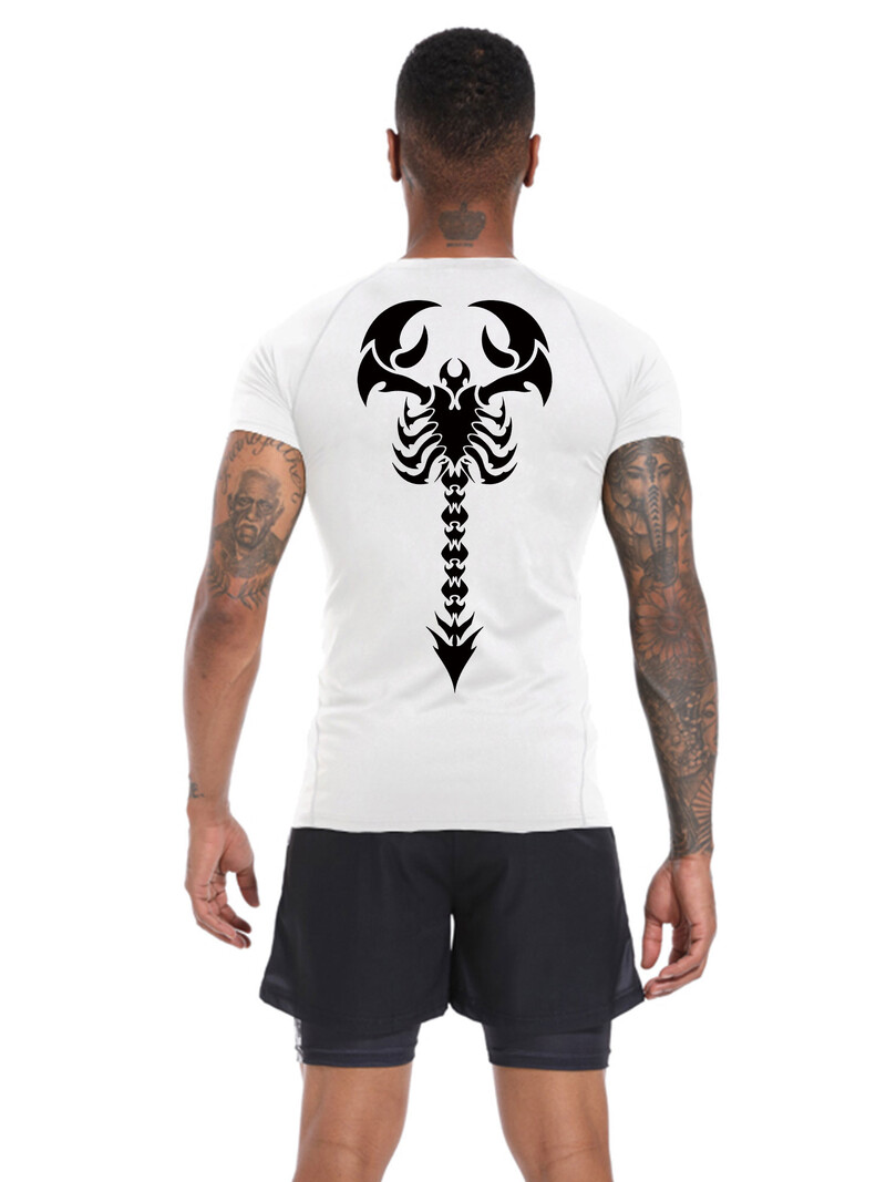 Pánske kompresné tričko s dlhým rukávom, ochranou pred slnkom, športovým oblečením a bežeckým oblečením s dlhým rukávom, kompresným materiálom a švom.