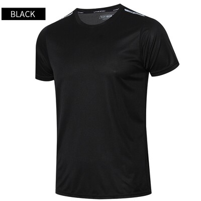 Spordisärk meeste suvine õhuke higi neelav poolvarrukatega kiiresti kuivav särk Ice siidist lühikeste varrukatega särk Running FitnessShi