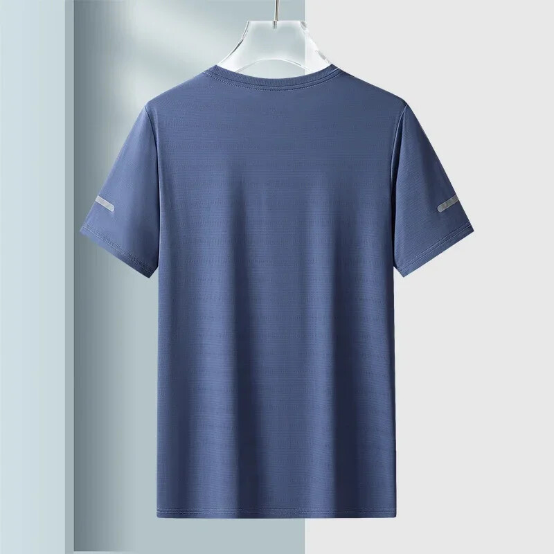 Ljetne muške majice za vježbanje koje se brzo suše Majice za trčanje koje upijaju vlagu Sportske teretane Atletske prozračne majice kratkih rukava