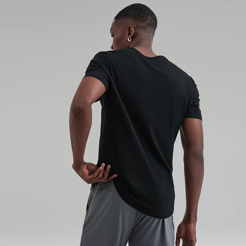Pánske rýchloschnúce športové tričko Lulu, klasické krátke rukávy, ležérny top, priedušné, pohodlné, atletické, na cvičenie