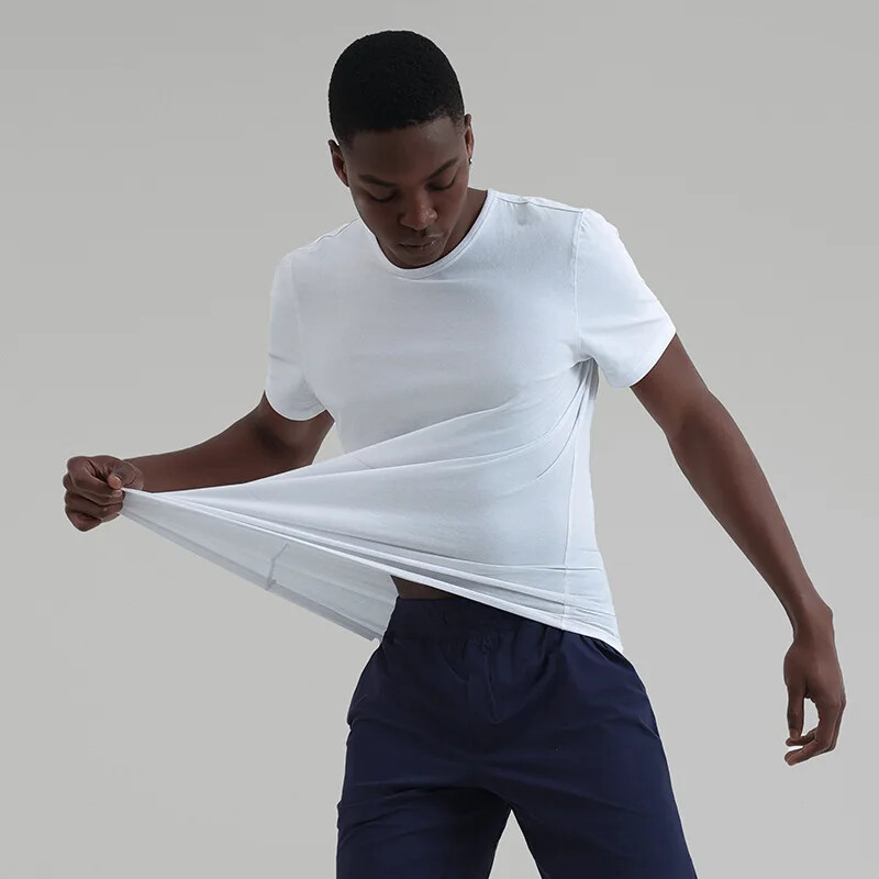 Pánske rýchloschnúce športové tričko Lulu, klasické krátke rukávy, ležérny top, priedušné, pohodlné, atletické, na cvičenie