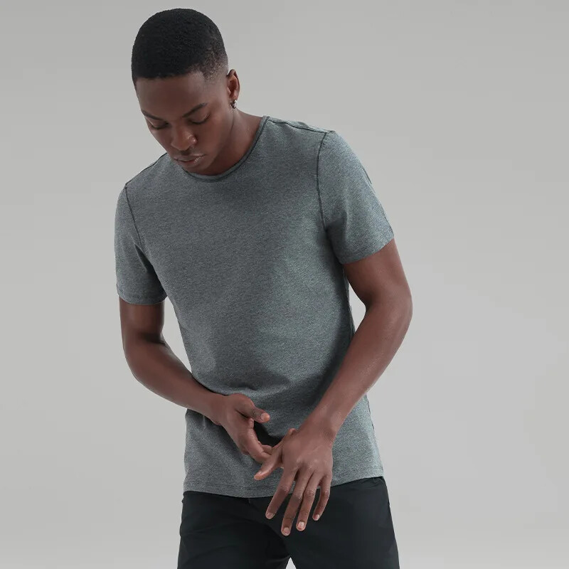 Pánske rýchloschnúce športové tričko Lulu, klasické krátke rukávy, ležérny top, priedušné, pohodlné, atletické, na cvičenie