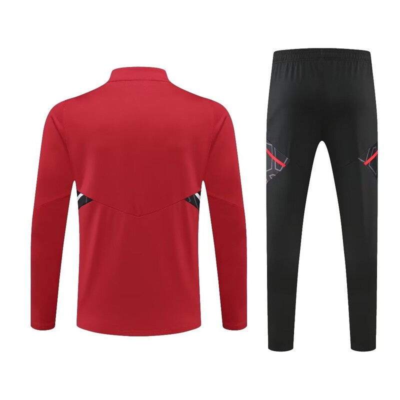 novi muški i dječji sportski set za dječaka i djevojčicu, crveni, jakna s poluzatvaračem, odjeća za trening, dresovi, dresovi, majice i hlače