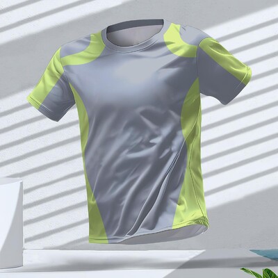 Muškarci Sportska odjeća za teretanu Ljetne majice kratkih rukava Running Man Prozračne kratke rukave Unisex Sportske sportske majice s okruglim izrezom Clash majice u trendu