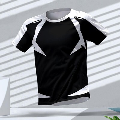 Muškarci Sportska odjeća za teretanu Ljetne majice kratkih rukava Running Man Prozračne kratke rukave Unisex Sportske sportske majice s okruglim izrezom Clash majice u trendu