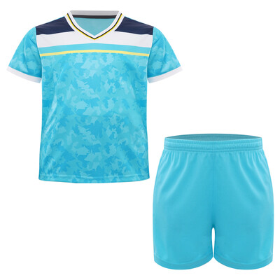 Dječja sportska uniforma za dječake Tinejdžeri Nogomet Košarka Odjeća za trening trčanja Majica kratkih rukava s V izrezom i sportskim kratkim hlačama
