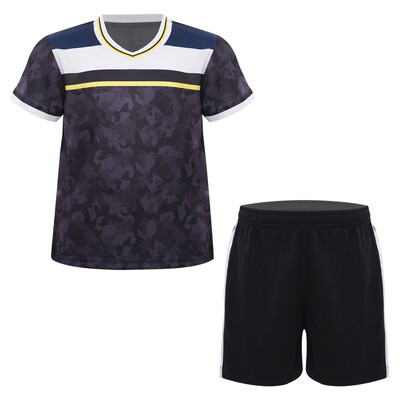 Dječja sportska uniforma za dječake Tinejdžeri Nogomet Košarka Odjeća za trening trčanja Majica kratkih rukava s V izrezom i sportskim kratkim hlačama