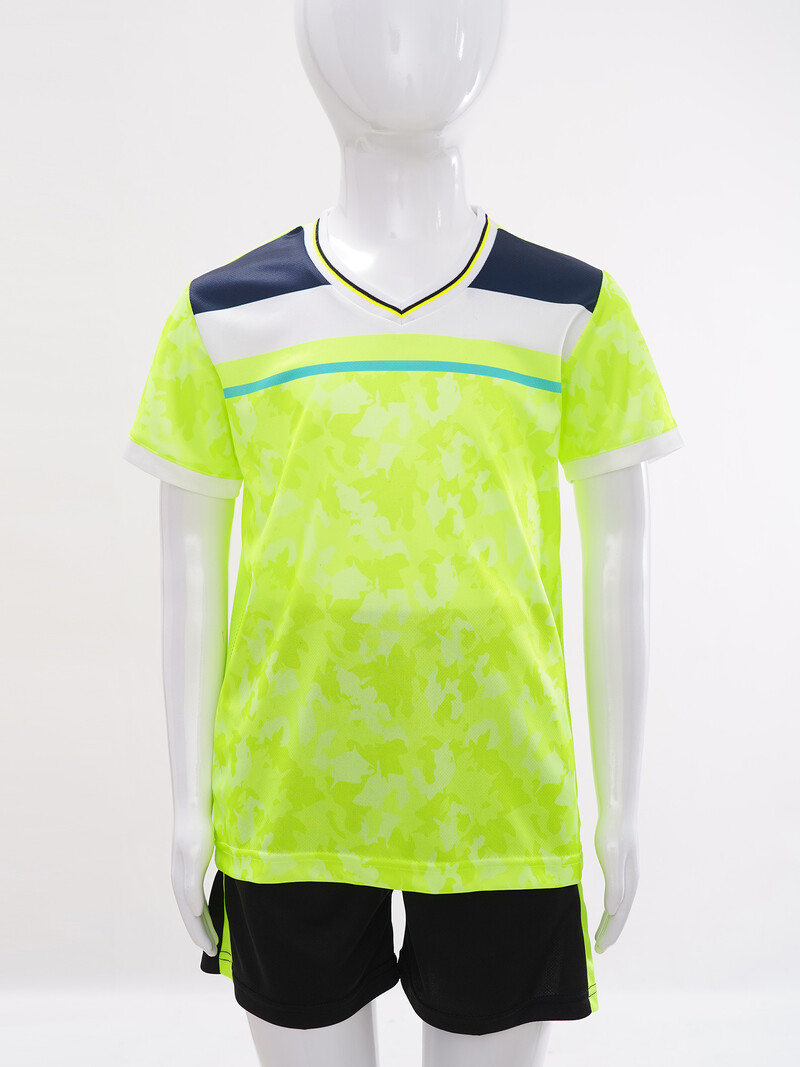 Dječja sportska uniforma za dječake Tinejdžeri Nogomet Košarka Odjeća za trening trčanja Majica kratkih rukava s V izrezom i sportskim kratkim hlačama