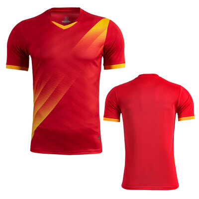 muška crvena sportska majica kratkih rukava s okruglim ovratnikom plava majica za trčanje za odrasle dječji sportski dresovi prilagođeni naziv