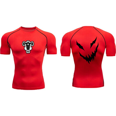 Anime muška kompresijska majica za vježbanje brzo sušenje Rash Guard Gym donji sloj Atletska potkošulja Oprema Sportska majica