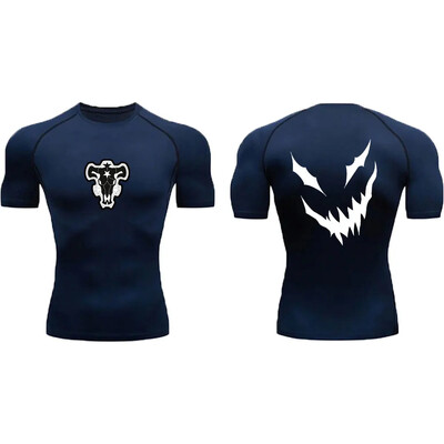 Anime muška kompresijska majica za vježbanje brzo sušenje Rash Guard Gym donji sloj Atletska potkošulja Oprema Sportska majica