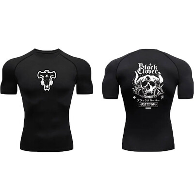 Anime muška kompresijska majica za vježbanje brzo sušenje Rash Guard Gym donji sloj Atletska potkošulja Oprema Sportska majica