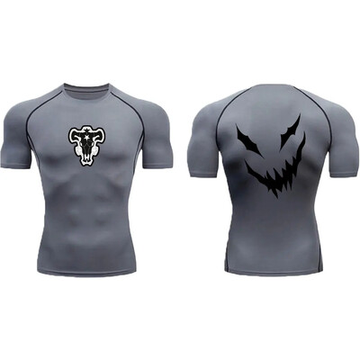 Anime muška kompresijska majica za vježbanje brzo sušenje Rash Guard Gym donji sloj Atletska potkošulja Oprema Sportska majica
