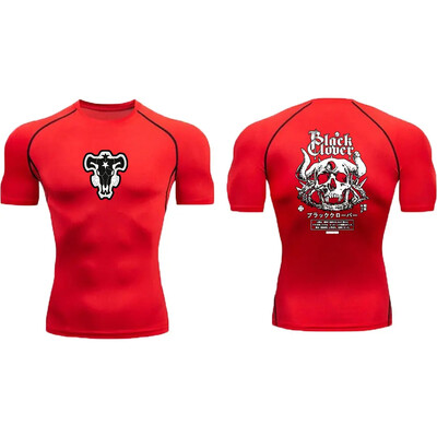 Anime muška kompresijska majica za vježbanje brzo sušenje Rash Guard Gym donji sloj Atletska potkošulja Oprema Sportska majica