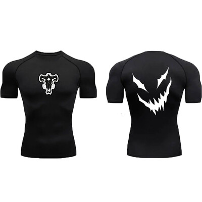 Anime muška kompresijska majica za vježbanje brzo sušenje Rash Guard Gym donji sloj Atletska potkošulja Oprema Sportska majica