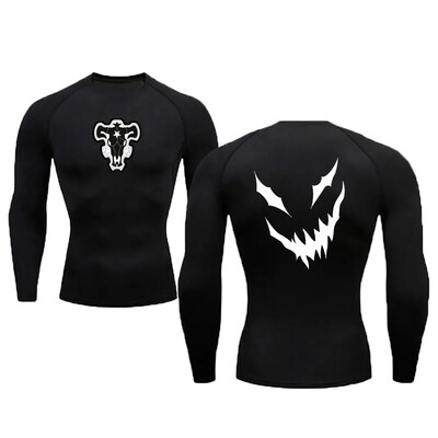 Anime muška kompresijska majica za vježbanje brzo sušenje Rash Guard Gym donji sloj Atletska potkošulja Oprema Sportska majica