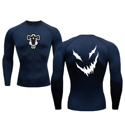 Anime muška kompresijska majica za vježbanje brzo sušenje Rash Guard Gym donji sloj Atletska potkošulja Oprema Sportska majica