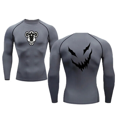 Anime muška kompresijska majica za vježbanje brzo sušenje Rash Guard Gym donji sloj Atletska potkošulja Oprema Sportska majica