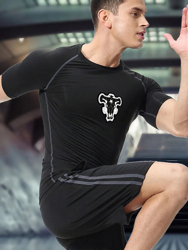 Anime muška kompresijska majica za vježbanje brzo sušenje Rash Guard Gym donji sloj Atletska potkošulja Oprema Sportska majica